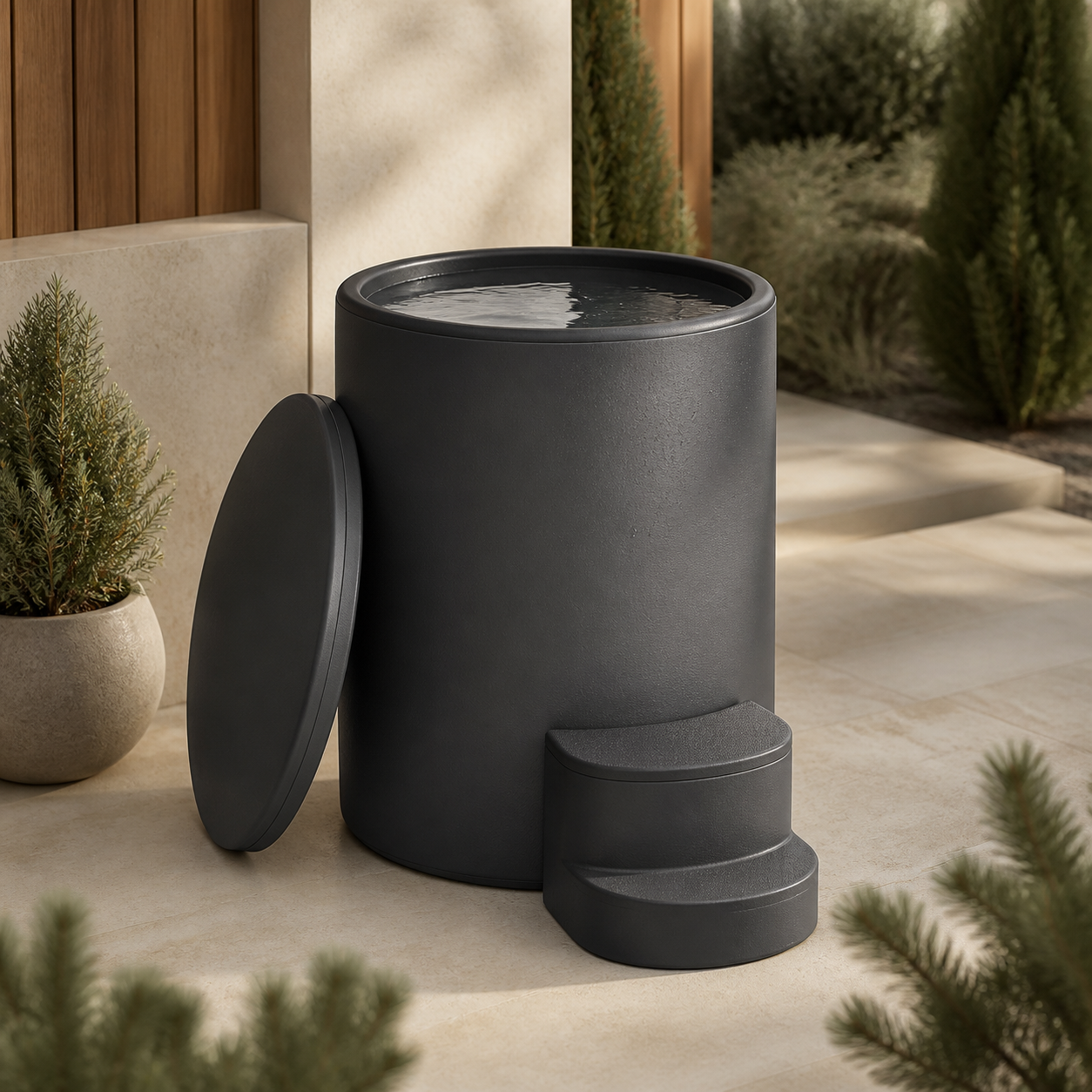 Luxury Wellness Tahoe upright cold plunge showroom concept