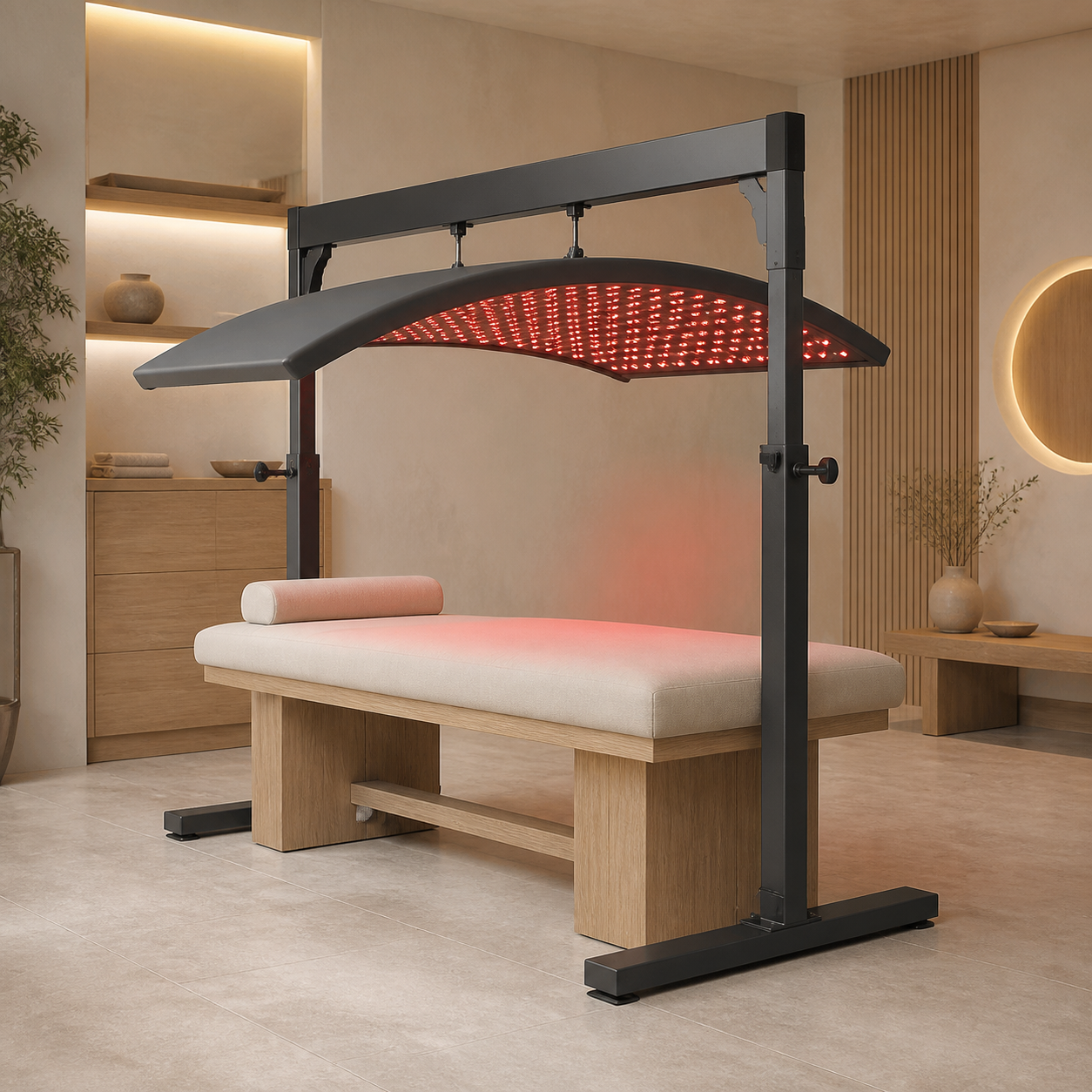 Luxury Wellness Halo red light canopy showroom concept