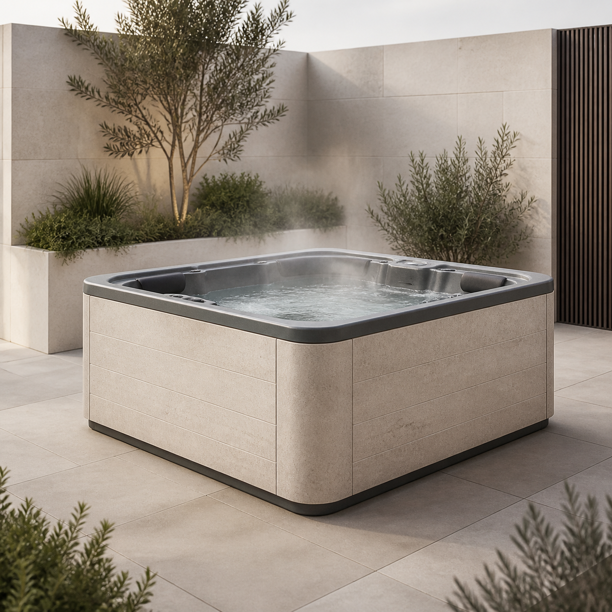 Luxury Wellness Solstice four-person hot tub showroom concept